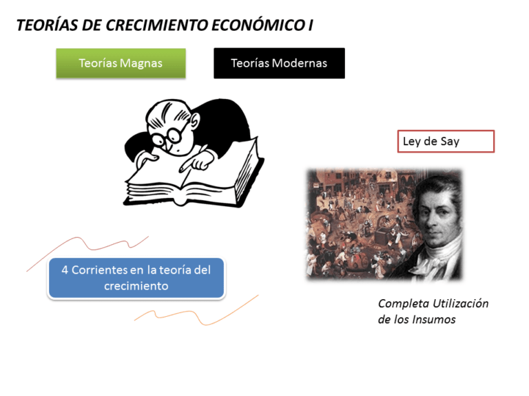 ¿Cuáles son las 4 teorias del crecimiento económico?